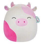 Squishmallows Caedyn - Pink Spotted Cow with Closed Eyes 16