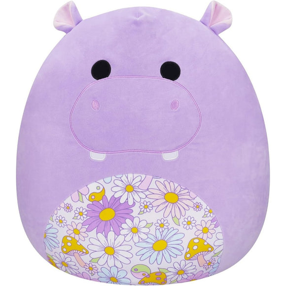 Squishmallows Hanna the Purple Hippo with Floral Belly 20