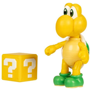 Super Mario 10cm Figure - Koopa Troopa with Question Block - McGreevy's Toys Direct