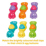 Tomy Toomies Hide & Squeak Egg Stackers - McGreevy's Toys Direct