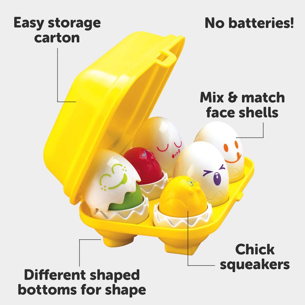 TOMY Toomies Hide Squeak Eggs McGreevy s Toys Direct