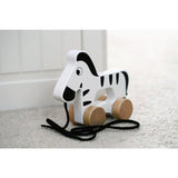 TOOKY TOY Wooden Pull-Along Zebra - McGreevy's Toys Direct