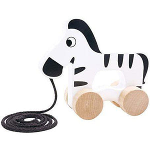 TOOKY TOY Wooden Pull-Along Zebra - McGreevy's Toys Direct