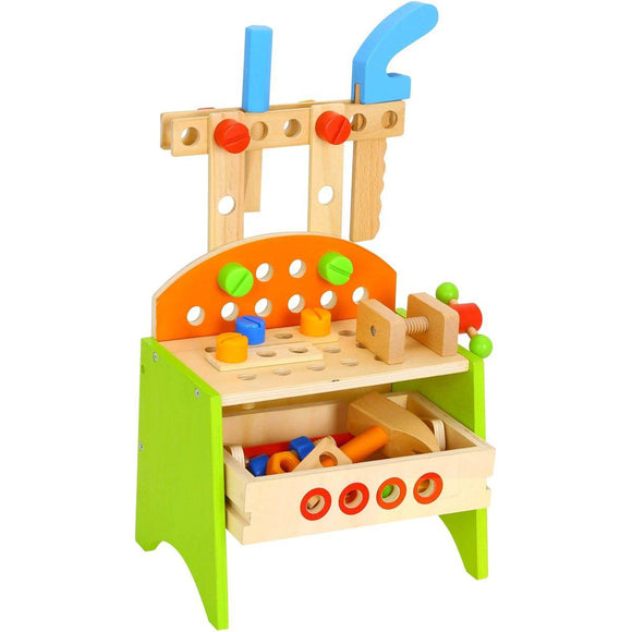 TOOKY TOY Wooden Work Bench - McGreevy's Toys Direct