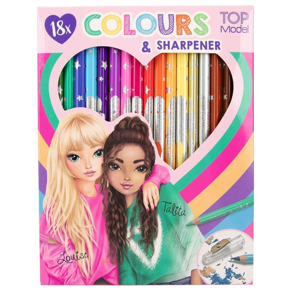 TOPModel 18 Colouring Pencils With Sharpener - McGreevy's Toys Direct