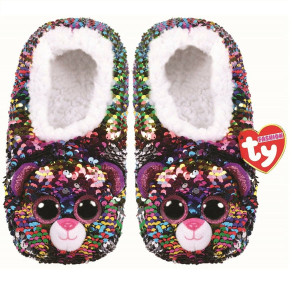 TY Dotty the Leopard Sequin Slipper Socks - McGreevy's Toys Direct