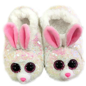 TY Slippers the Bunny Sequin Slipper Socks - McGreevy's Toys Direct