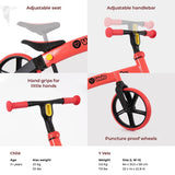 Y Velo Senior Balance Bike 12" - Red - McGreevy's Toys Direct